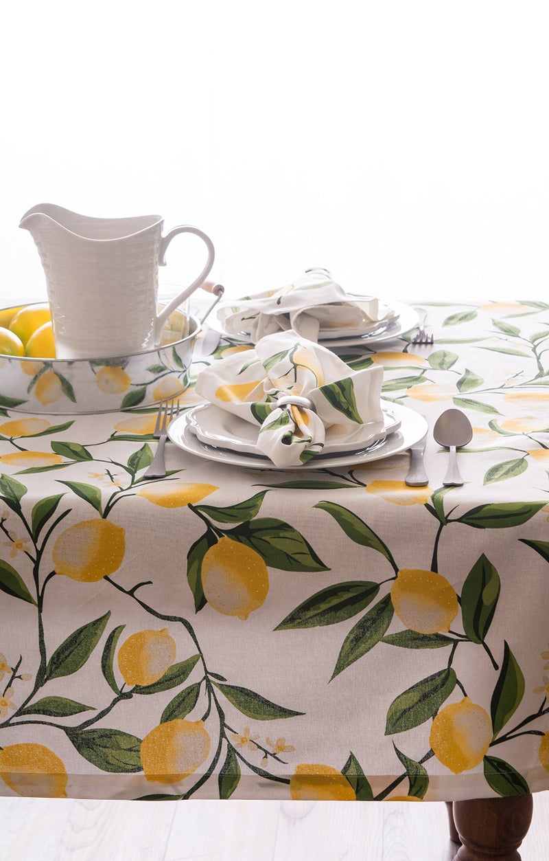 DII Lemon Bliss Tabletop Collection, Tablecloth, 60x84 - Image 4